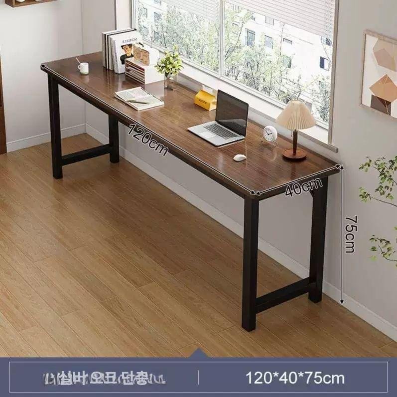 좁고 긴 테이블 1400 탁자 베란다 선반 책상 1200 틈새, 1. 블랙오크 120cm 상세 이미지 1