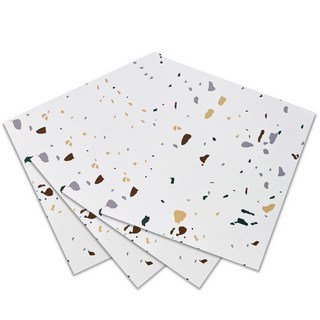마츠리센 60cm 붙이는 대형 데코타일, 테라조 화이트, 4개