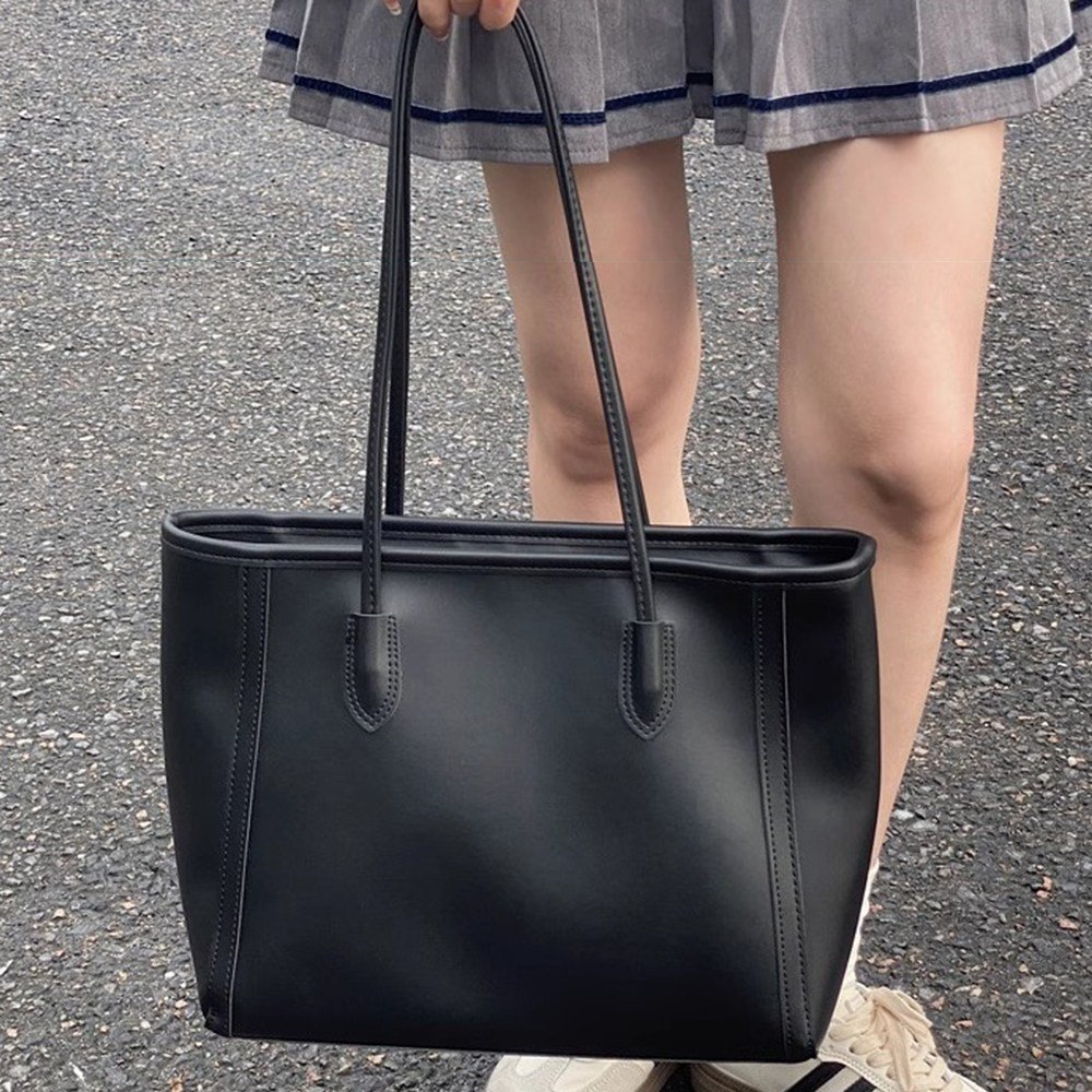 베네피온 여성 가죽 쇼퍼백 가벼운 데일리 숄더백할인 상세 이미지 2