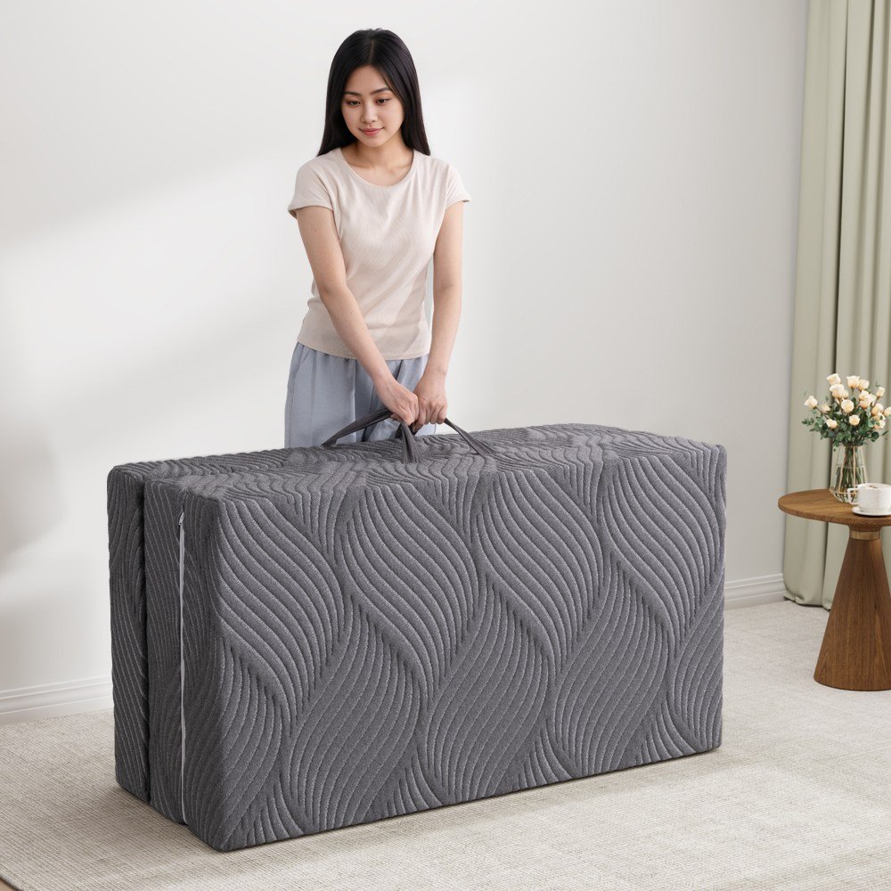 모모홈 200x150 8cm 3단 접이식 메모리폼 매트리스 휴대용 캠핑/여행용 + 가정/스튜디오 고탄력 편안한 수면 매트리스할인 상세 이미지 2