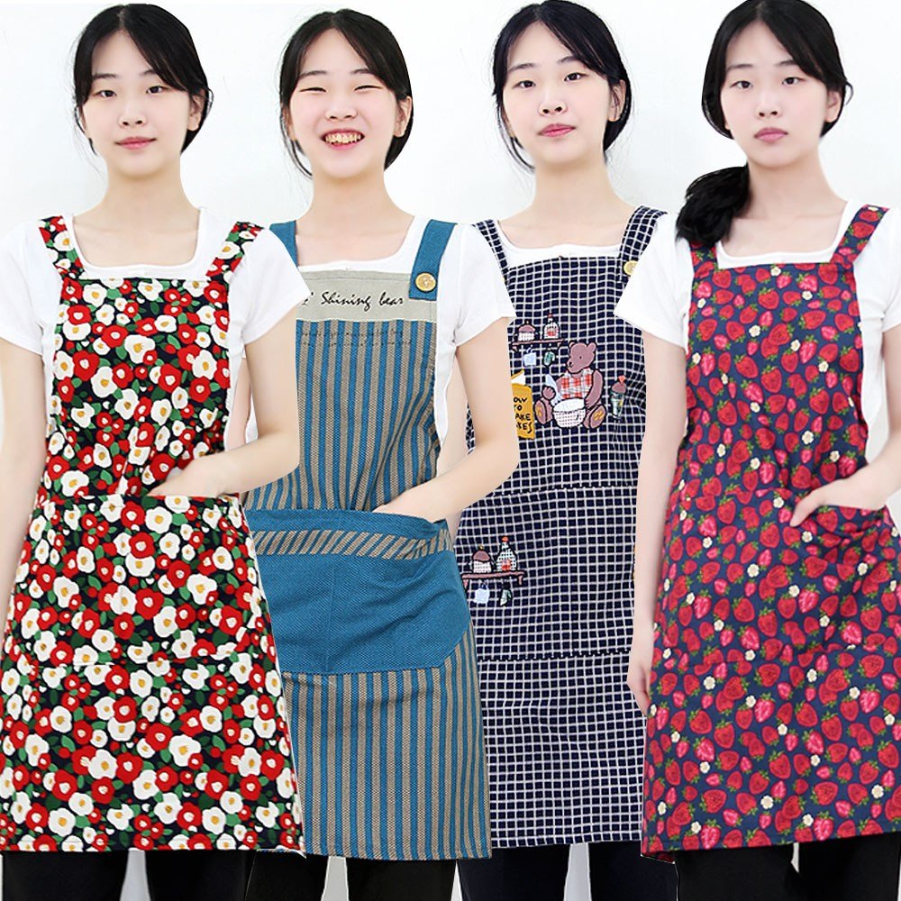 국산 옥스포드 면100% 캐릭터 H형 앞치마 30종 카페 바리스타 업소용 주방 미용 예쁜앞치마, 23)줄곰앞치마, 오렌지, 1개 상세 이미지 2