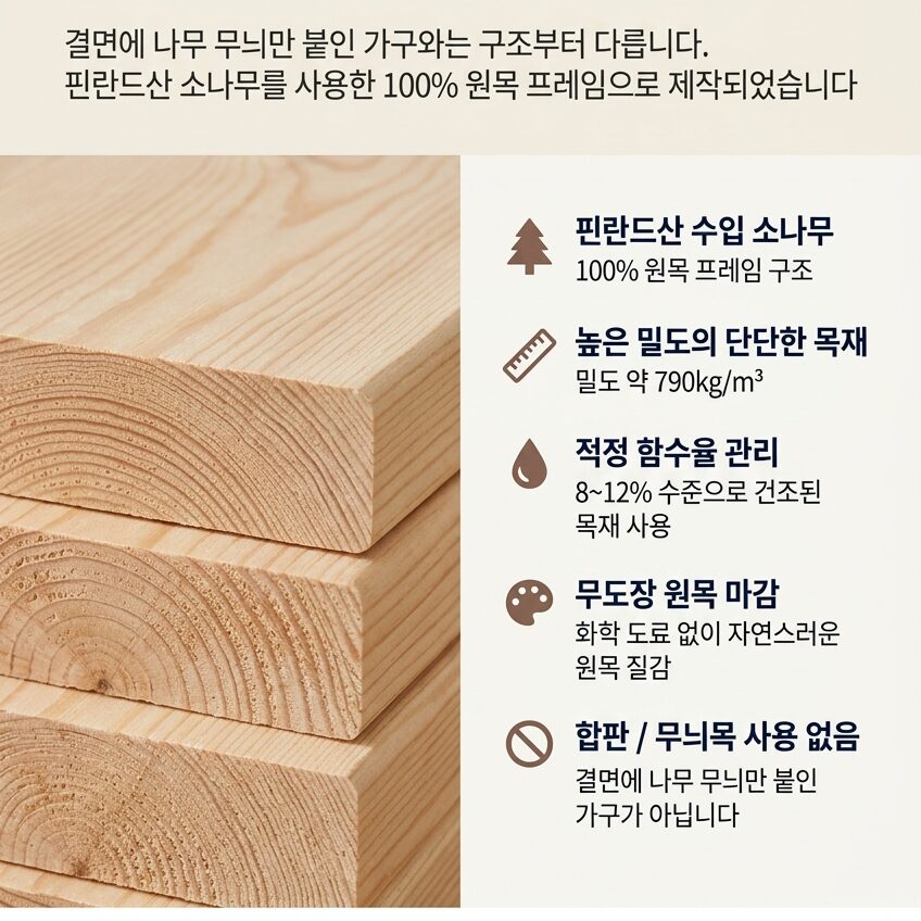우든네스트 원목 벙커침대 2층 책상 옷장 세트 일체형, 원목/사다리형(단품)-우측 상세 이미지 2