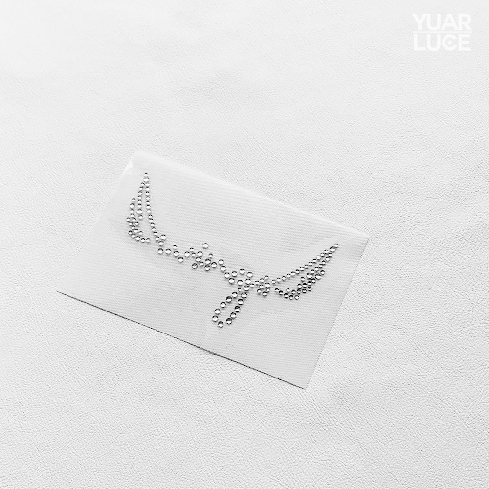 유아루체 wings 날개 - 리폼 큐빅 로고 의류전사지 핫픽스모티브, 1개 상세 이미지 1