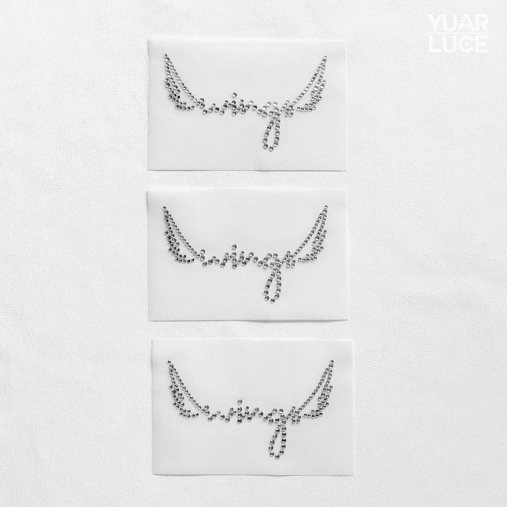 유아루체 wings 날개 - 리폼 큐빅 로고 의류전사지 핫픽스모티브, 1개 상세 이미지 1