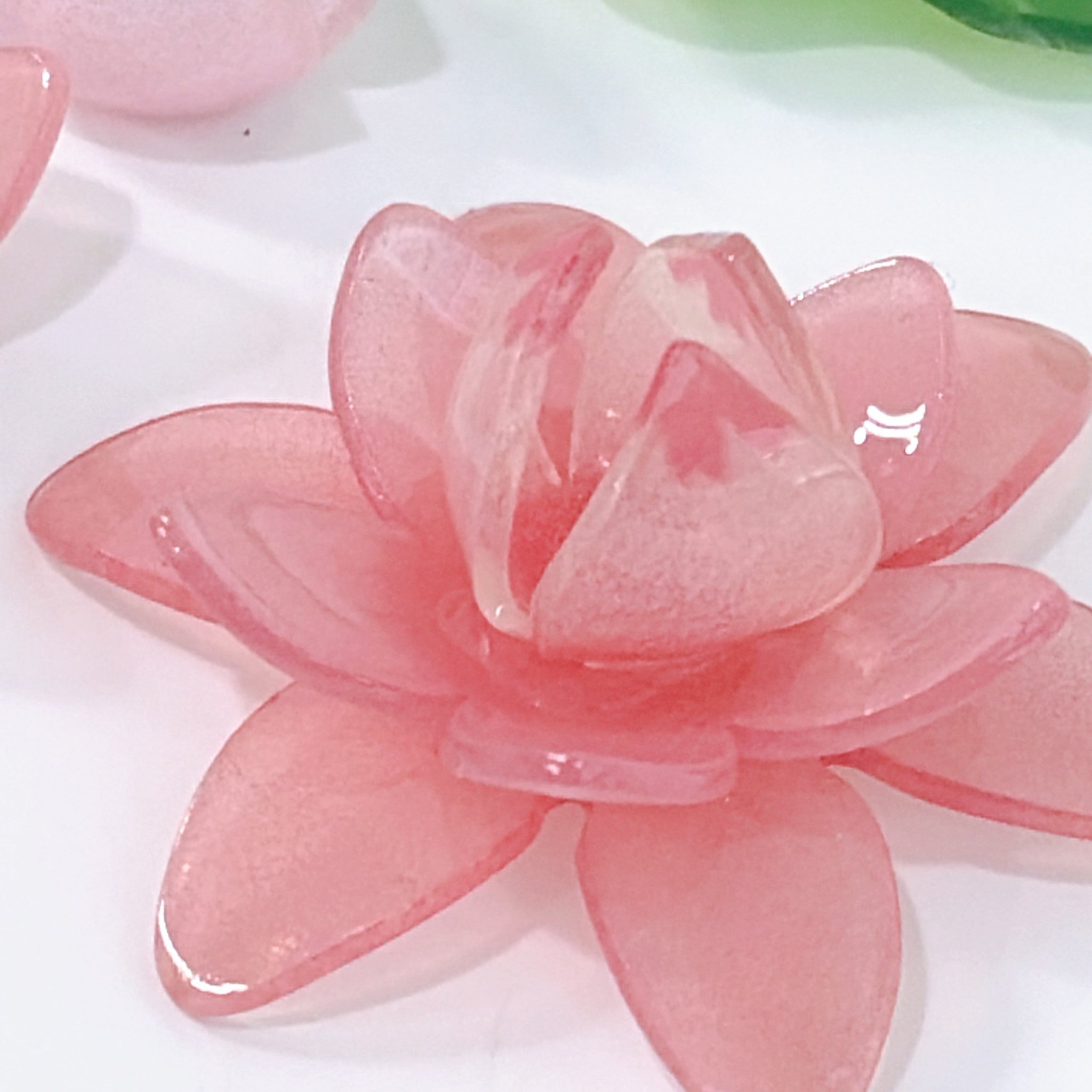 연꽃 연잎 비즈 불교 키링 악세사리 염주 팔찌 공예 만들기 DIY 부자재 재료, 연잎 소 상세 이미지 2
