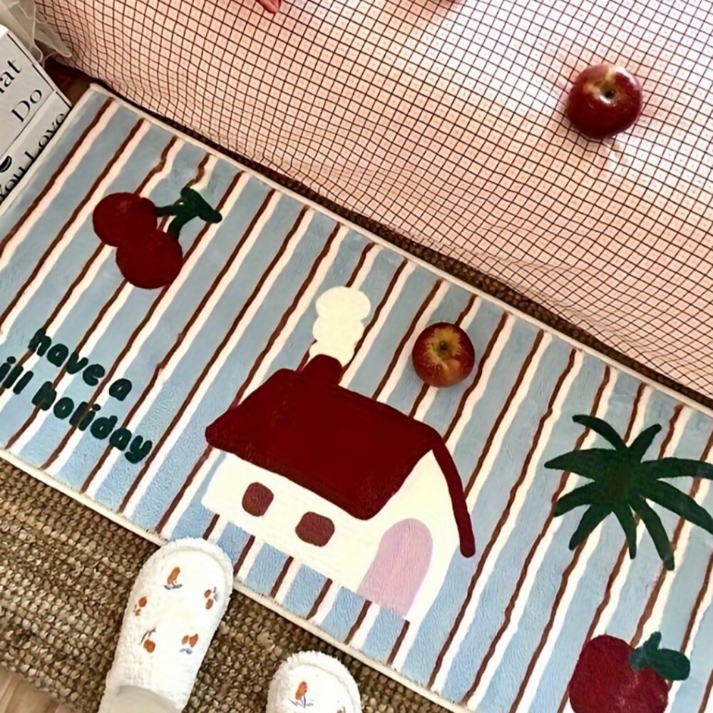 다용도 미끄럼방지 귀여운 곰 패턴 침실 러그 거실 카페트할인 상세 이미지 1