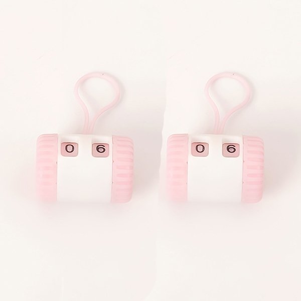 1+1 뜨개질 카운터 스티치 마커, 2개, 핑크 상세 이미지 1
