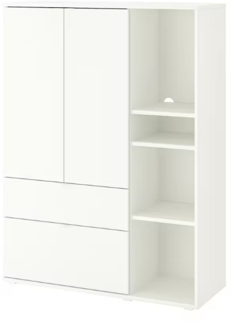 이케아 VIHALS 비할스 수납유닛 화이트 105x37x140cm 704.832.69