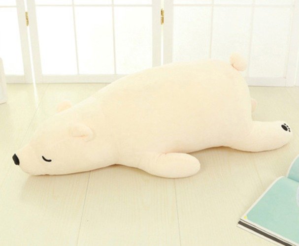 순잠 북극곰 곰돌이 애착인형 바디필로우, 화이트 상세 이미지 2