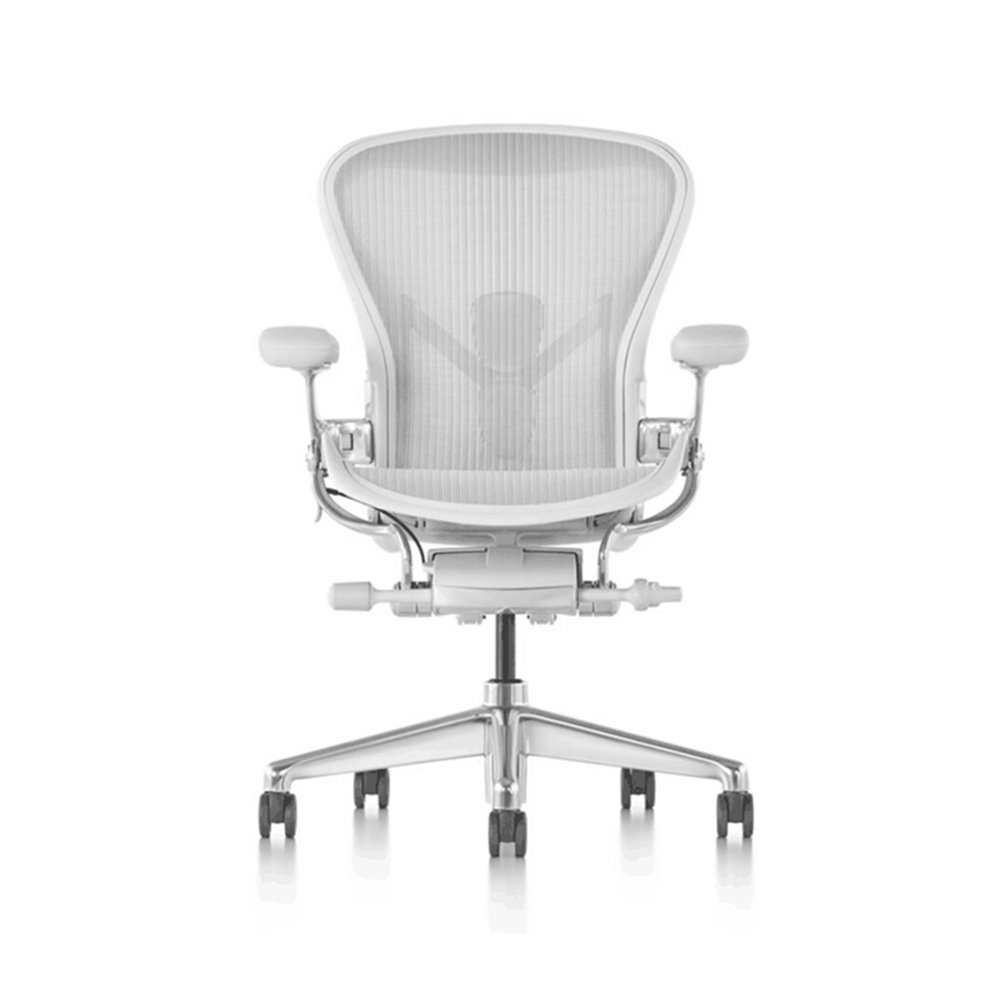 Herman Miller 허먼밀러 뉴 에어론 의자 CD체어 그라파이트/미네랄 (헤드레스트+플로어휠), Size C 그라파이트 PU 암패드 상세 이미지 2