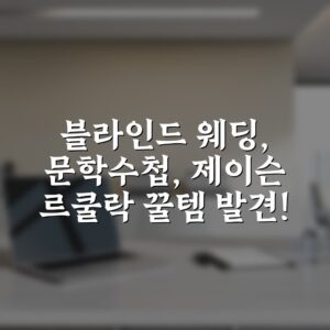 블라인드 웨딩, 문학수첩, 제이슨 르쿨락 꿀템 발견!