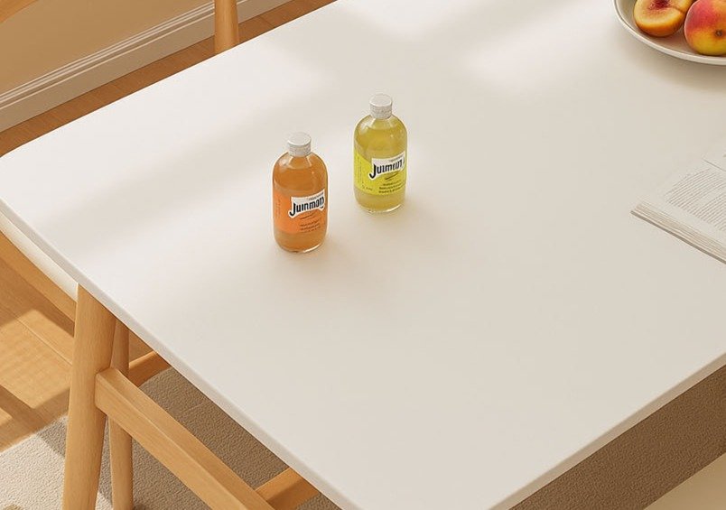 가구느낌 해피테이블 인테리어 식탁 1400 x 600 x 750 mm, 화이트 + 네추럴, 4인용 상세 이미지 2