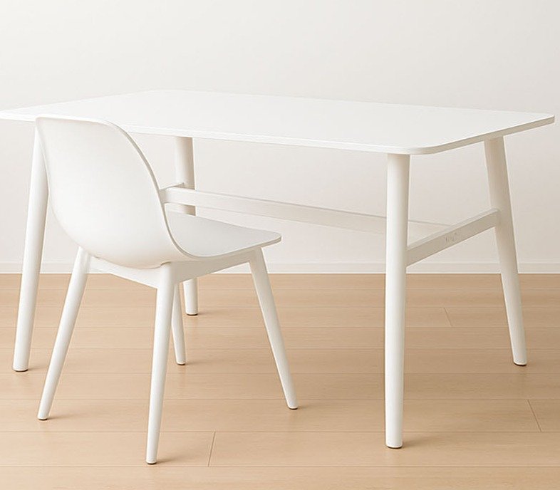 가구느낌 해피테이블 인테리어 식탁 1400 x 600 x 750 mm, 화이트 + 네추럴, 4인용 상세 이미지 2