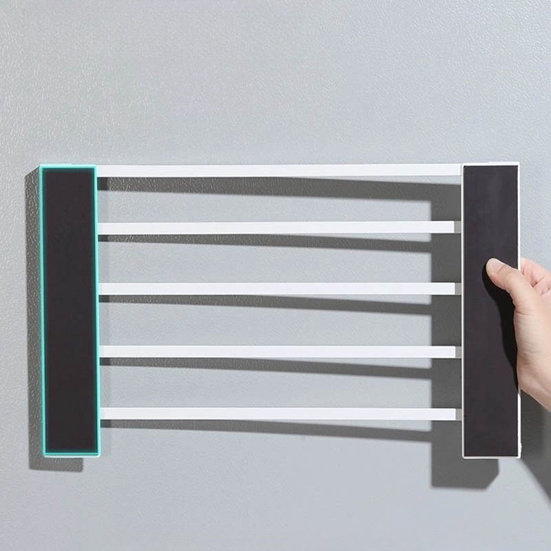 ZOZOFO 세탁기 냉장고 사이드 무타공 접이식 철제 자석 선반, 화이트, 1개할인 상세 이미지 1