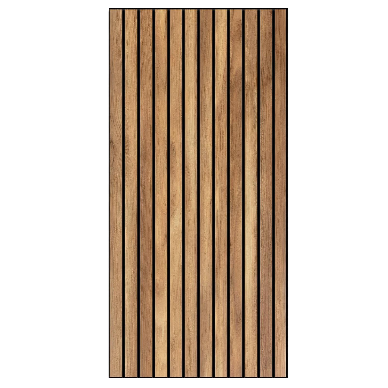 흡음보드 120cm x 60cm x 0.9cm 음향 패널 가정 사무실 스튜디오용 실내 벽 장식용 모던 견고하고 내구성 무게가 가볍다, 4개, brown-teak 상세 이미지 1