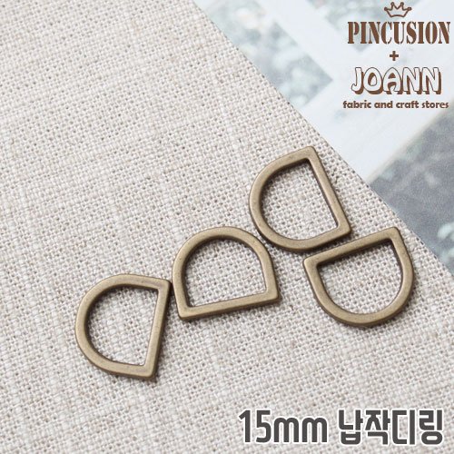 대용량) 국산 15mm납작디링 D링 (100개), 골드 상세 이미지 1